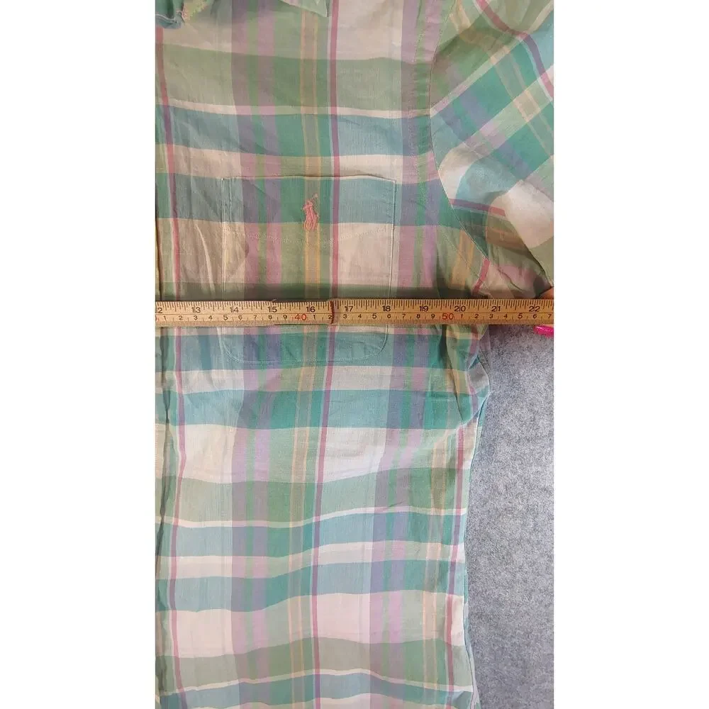 Ralph Lauren Polo Authentic Indian Madras Slim Fit Shirt S L